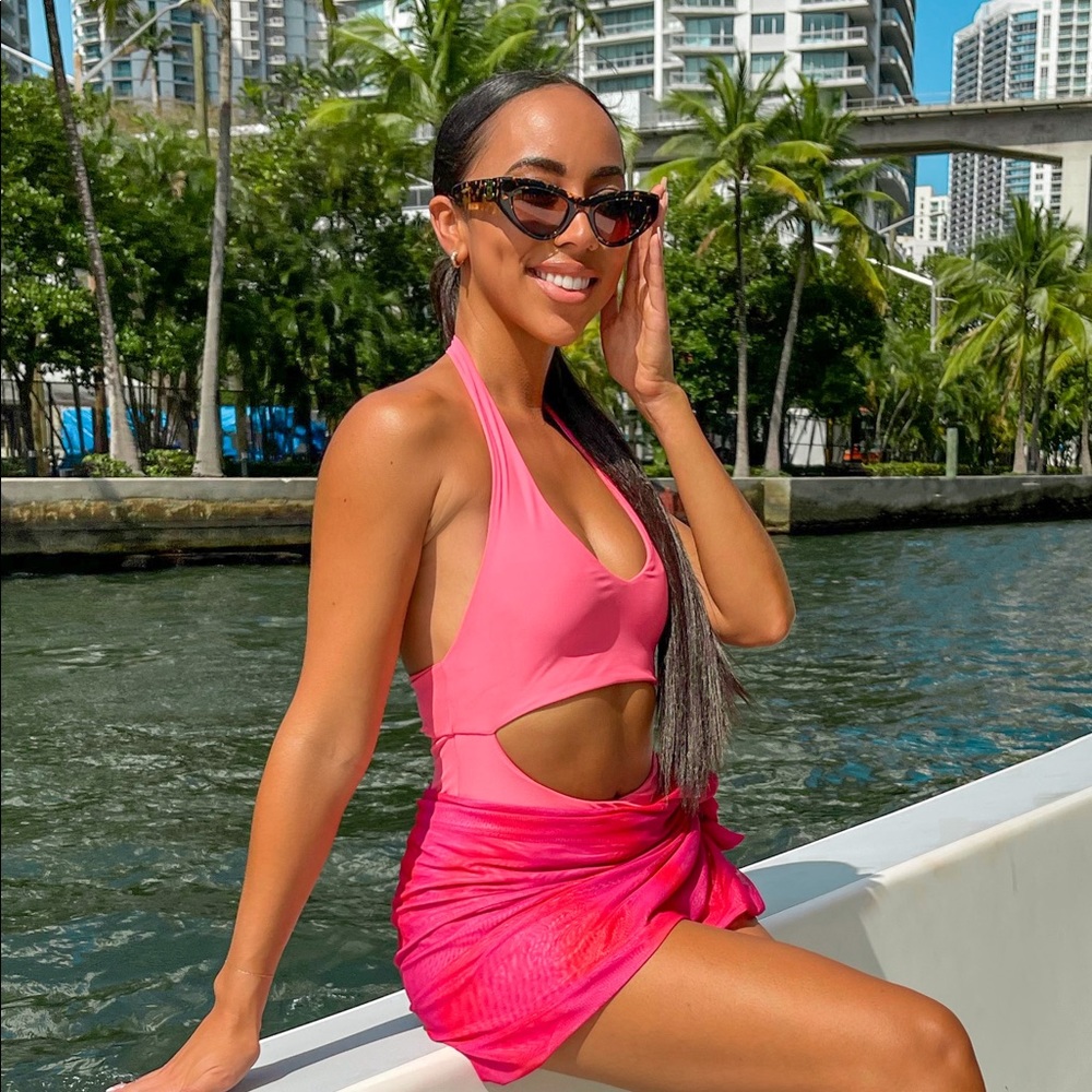 Kylie Swim Red Pink Sarong